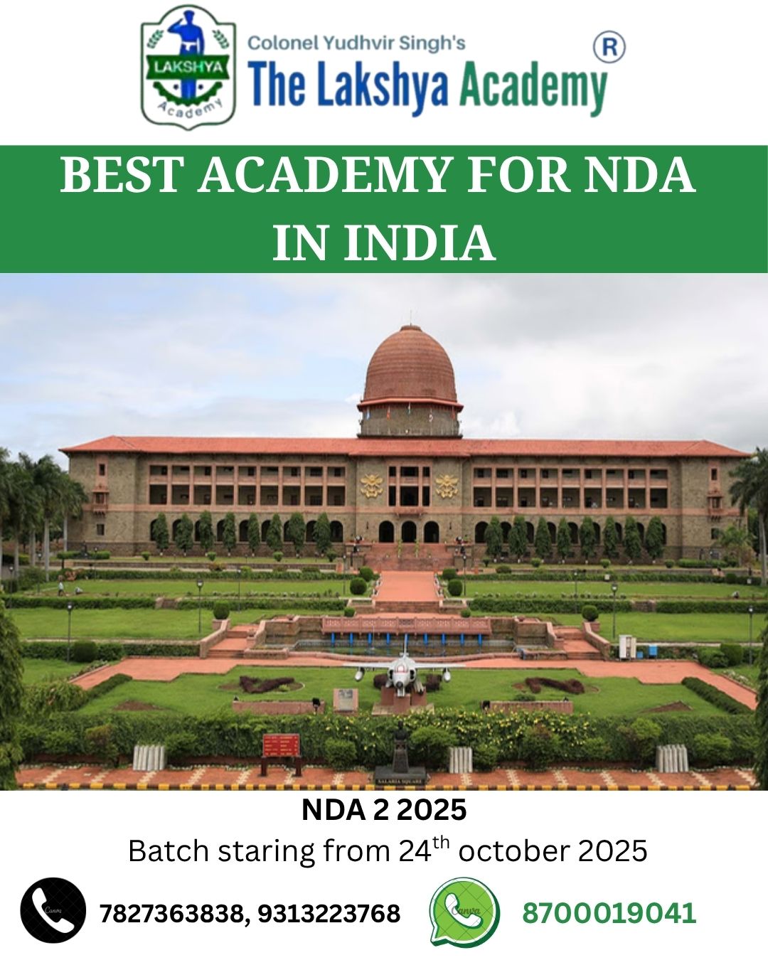 NDA SSB Preparation 2025 | New 21-Day SSB Batch from 24th October at The Lakshya Academy