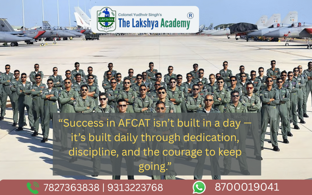 A motivated AFCAT aspirant studying with determination, surrounded by books and notes, symbolizing focus, consistency, and dedication during exam preparation.