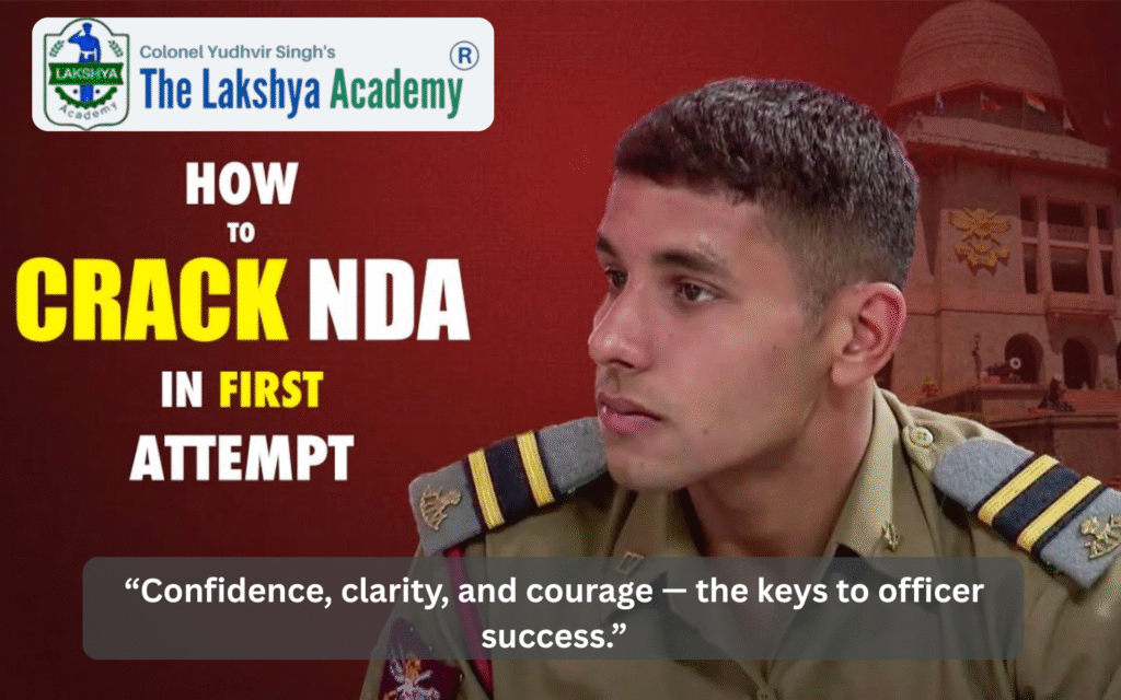 “Candidate confidently facing NDA SSB Interview panel – preparation tips by The Lakshay Academy for clearing NDA interview in first attempt.”