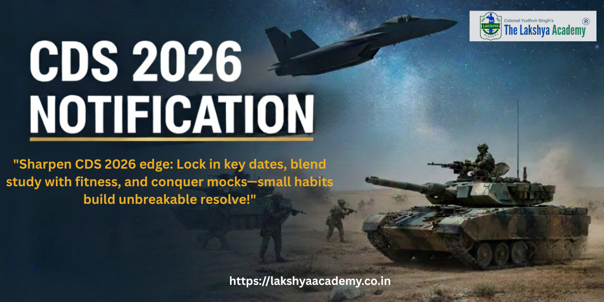 CDS 2026 Notification: Key Dates and Preparation Roadmap The Lakshya Academy
