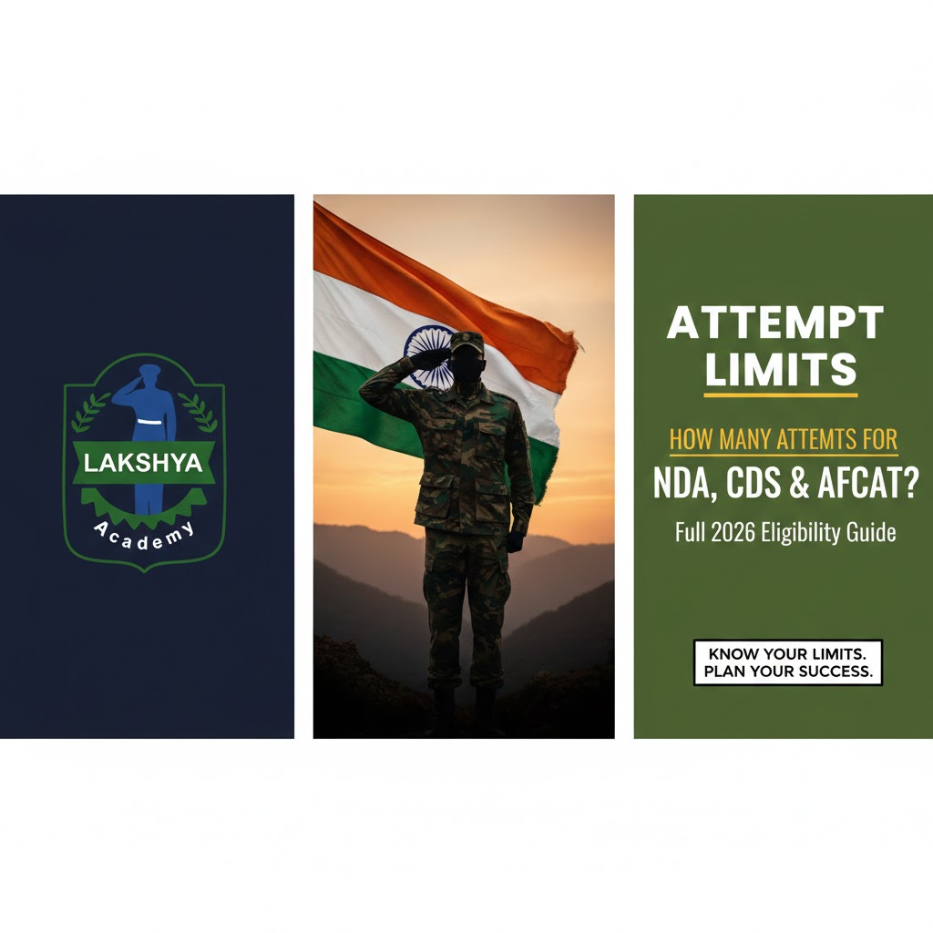 How Many Attempts Are Allowed for NDA, CDS & AFCAT? Full Guide | The Lakshya Academy