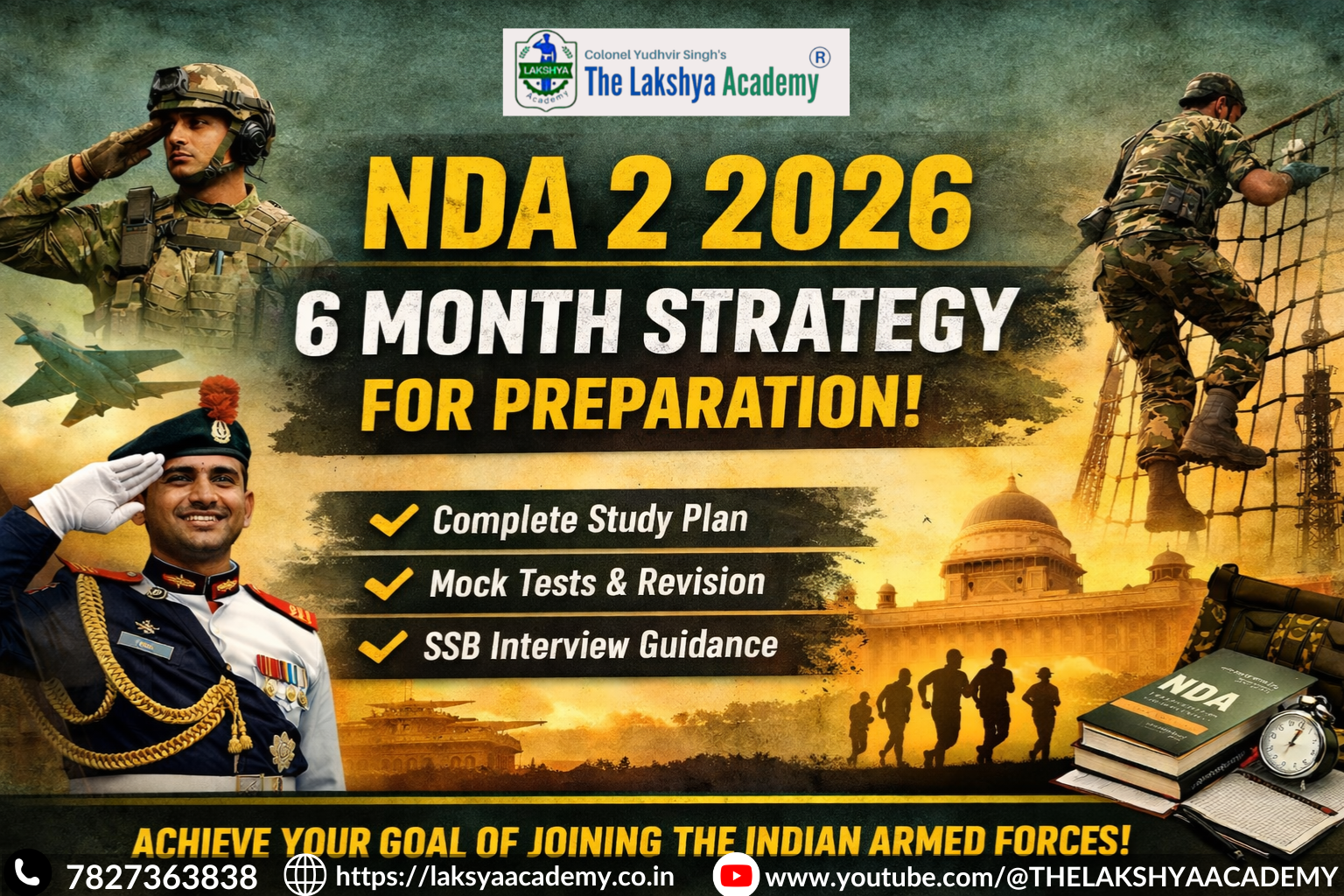 NDA 2 2026: 6-Month Strategy for Preparation – Complete Guide by The Lakshya Academy