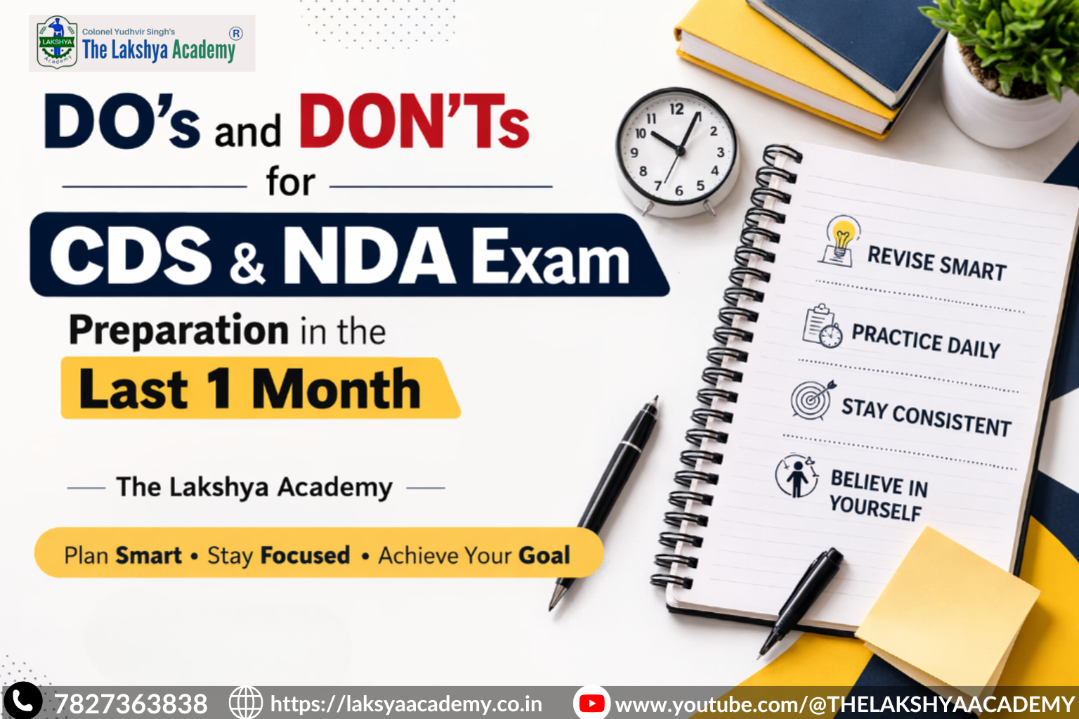 DO’s and DON’Ts for CDS & NDA Exam Preparation in the Last 1 Month | The Lakshya Academy