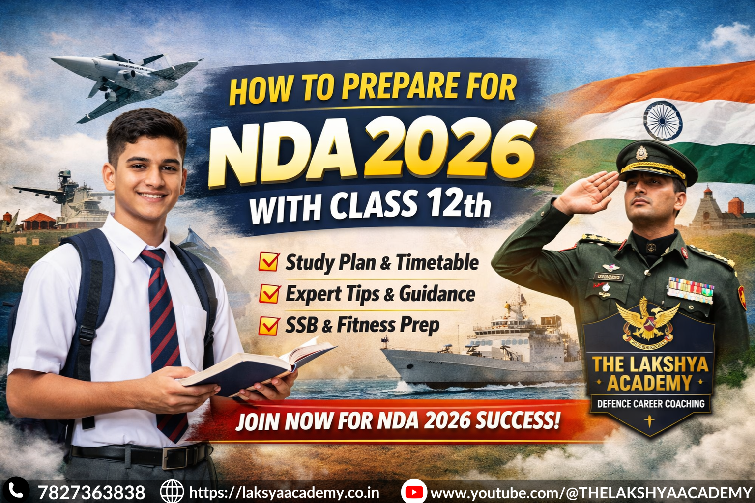 How to Prepare for NDA 2026 with Class 12th | The Lakshya Academy