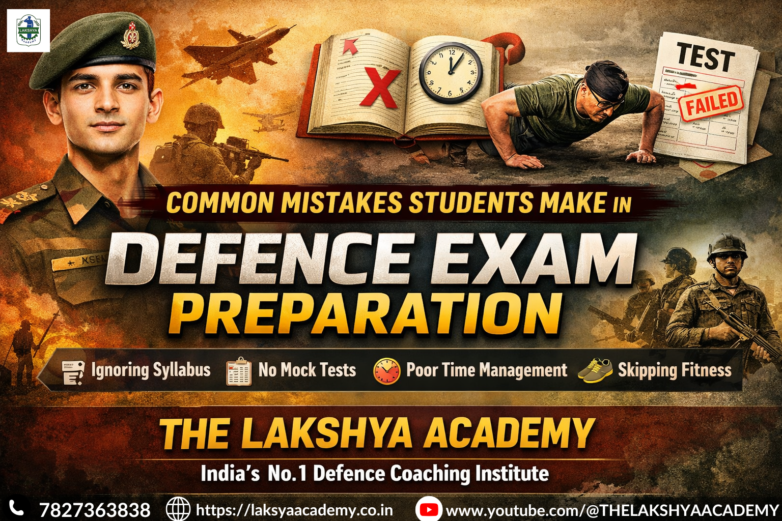 Common Mistakes Students Make in Defence Exam Preparation | The Lakshya Academy