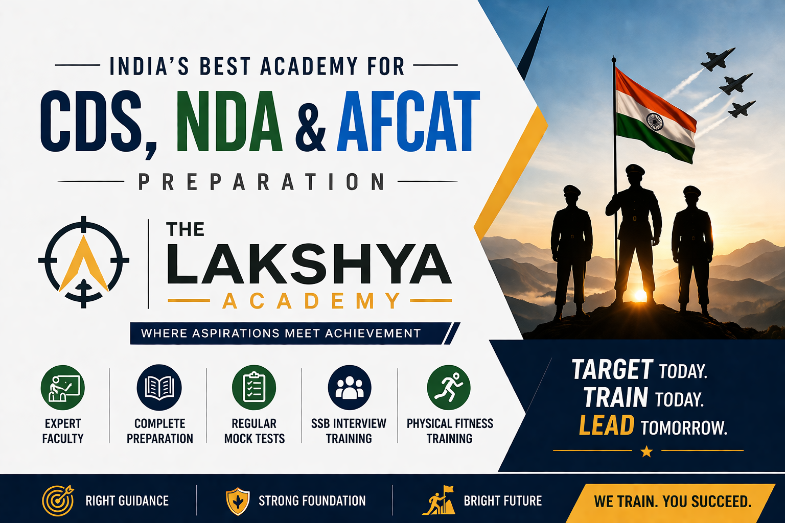 India’s Best Academy for CDS, NDA & AFCAT Preparation – The Lakshya Academy