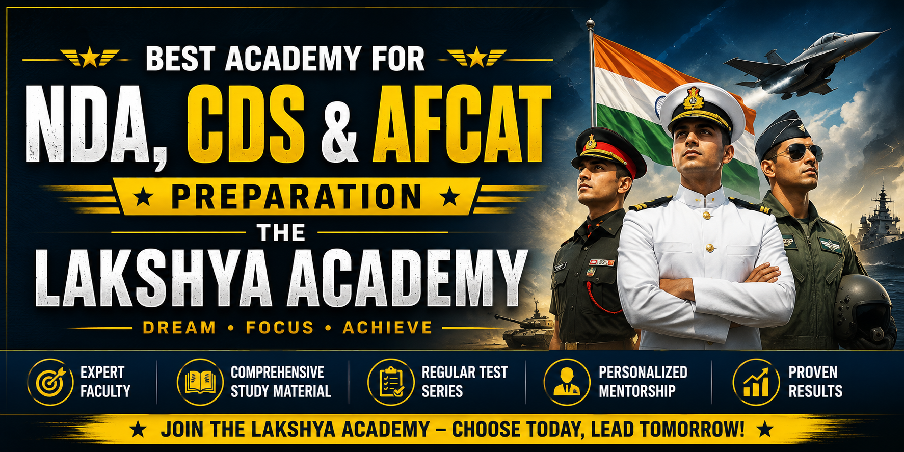 Best Academy for NDA, CDS & AFCAT Preparation – The Lakshya Academy