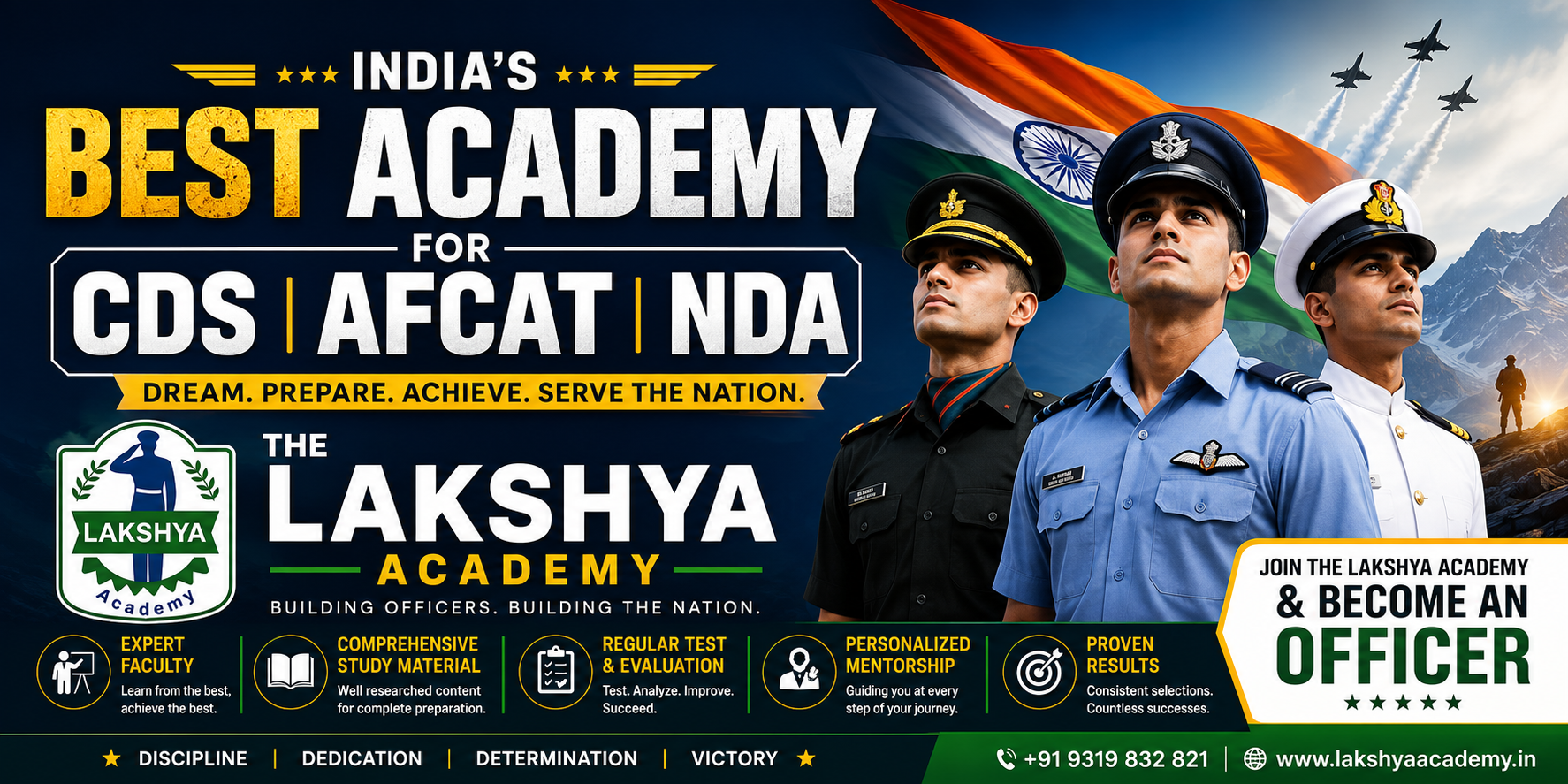 India’s Best Academy for CDS AFCAT NDA | The Lakshya Academy