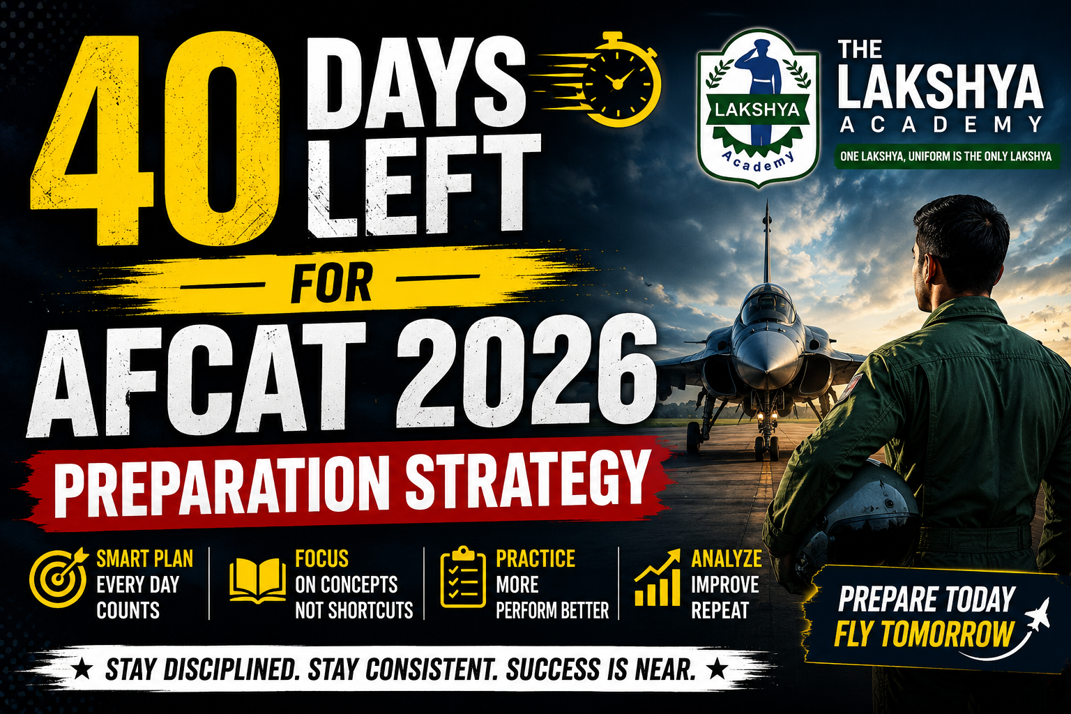 40 Days Left for AFCAT 2026 Preparation Strategy | The Lakshya Academy