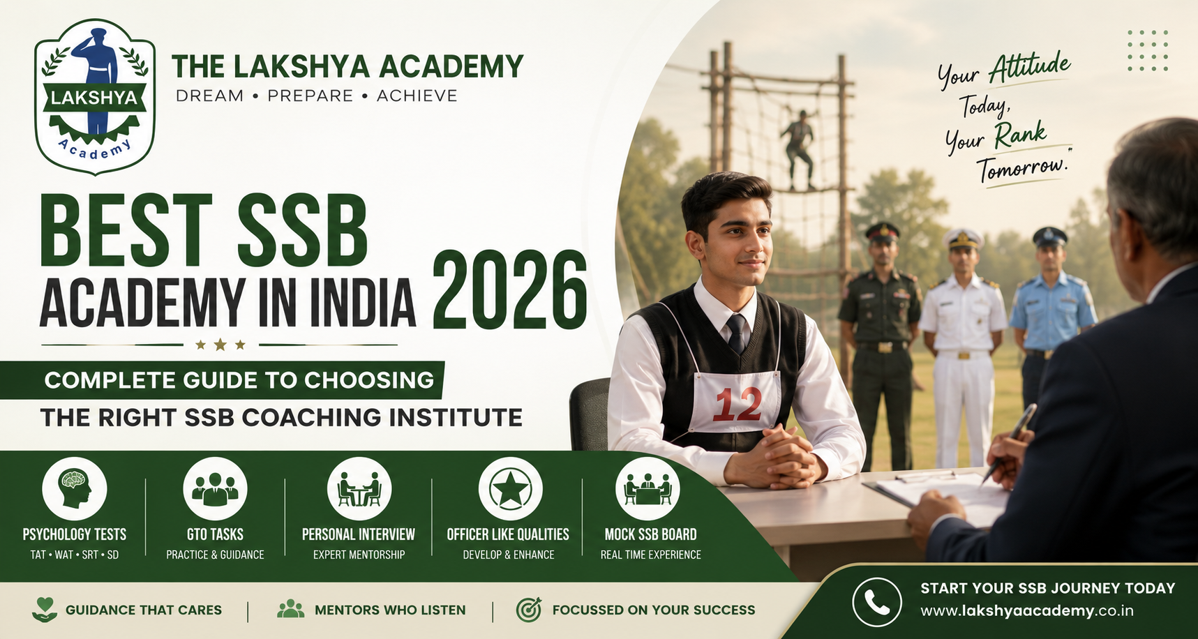 Best SSB Academy in India 2026 | Complete Guide to Choosing the Right SSB Coaching Institute