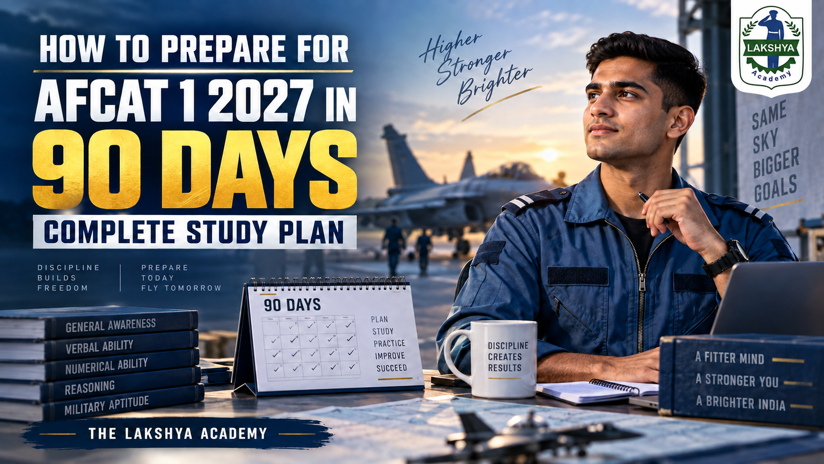 How to Prepare for AFCAT 1 2027 in 90 Days: Complete Study Plan | The Lakshya Academy